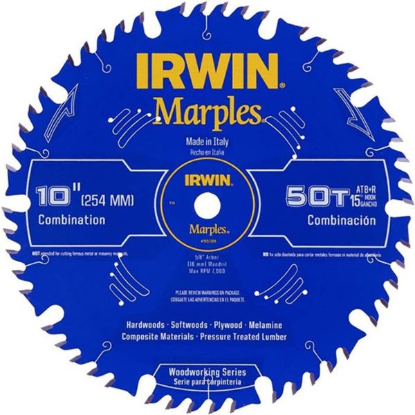 Picture of Blade, Circular Saw, Combination, Carbide 10"x5/8"x50T, Thin Kerf