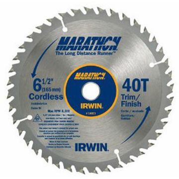 Picture of Blade, Circular Saw, f/Cordless Saws, Carbide 6-1/2"x5/8"x40T