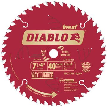 Picture of Blade, Circular Saw, Trim-Finish, Carbide 7-1/4"x5/8"x40T