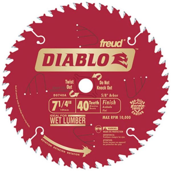 Picture of Blade, Circular Saw, Trim-Finish, Carbide 7-1/4"x5/8"x40T