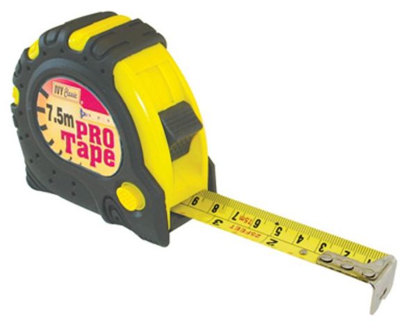 Picture of Tape Rule, Rubber Grip Metric-English, 7.5m/25'x1"