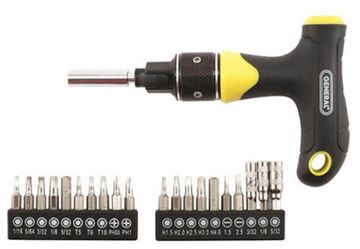 Picture of Screwdriver, Ratcheting w/T-Handle 21 pc