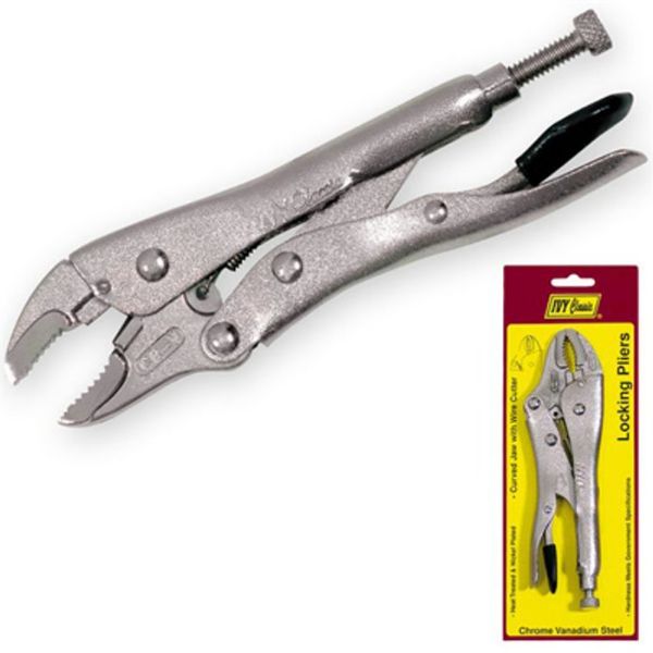 Picture of Pliers, Locking, Curved, w/Cutter 5"L, 1" Jaw