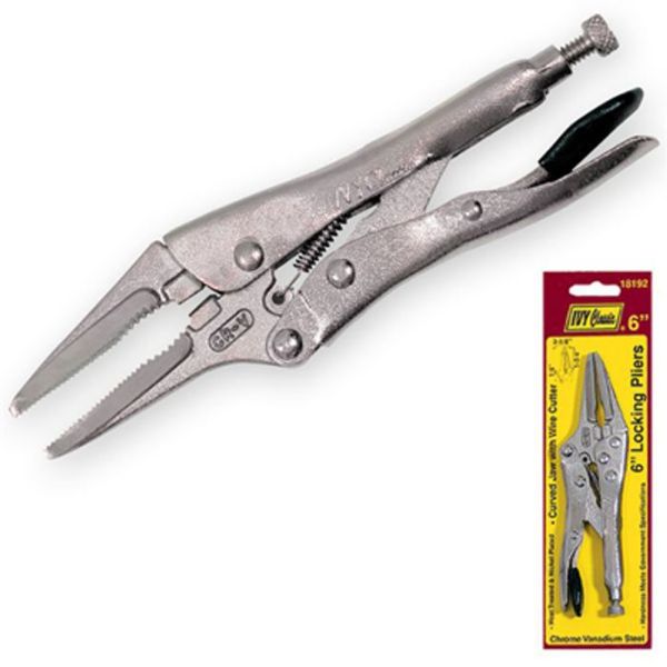 Picture of Pliers, Locking, Needle Nose, w/Cutter 6"L, 2-1/8" Jaw