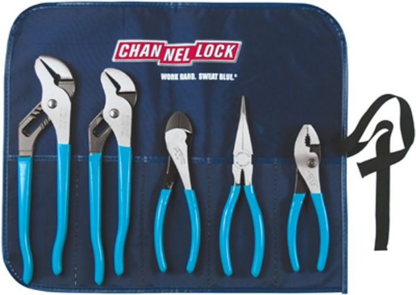 Picture of Tool Set, Pliers, Cutters 5pc, w/Roll-up Bag