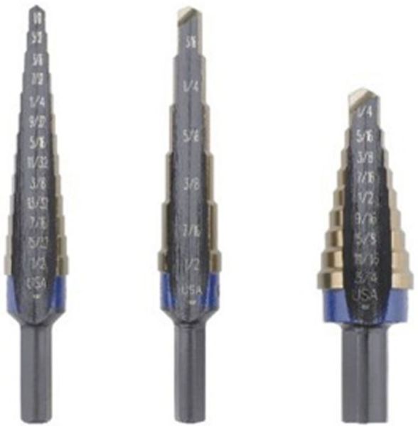 Picture of Drill Bit, Step, Cobalt, 3pc 