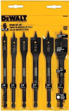 Picture of Drill Bit, Spade, w/Plastic Roll, 6pc 3/8"-1"
