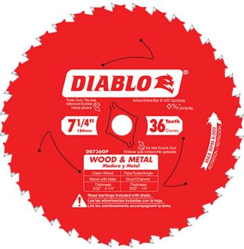 Picture of Blade, Circular Saw, Multi Purpose, Carbide 7-1/4"x5/8"x36T