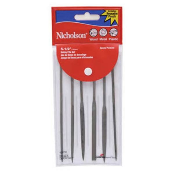 Picture of File, Needle File, Fine Cut, 6pc 5-1/2"L