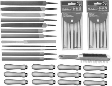 Picture of File, Shop, w/Handles, Assortment, 23pc 