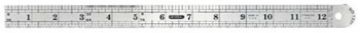 Picture of Rule, Metric, English, Stainless Steel 12"Lx7/8"W, 4 Graduations