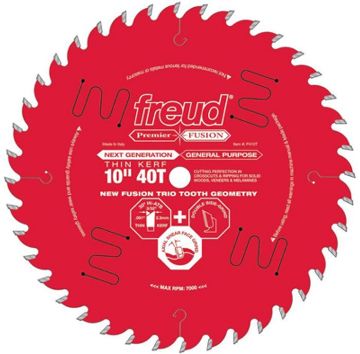 Picture of Blade, Circular Saw, Combo, Fusion, Carbide 10"x5/8"x40T