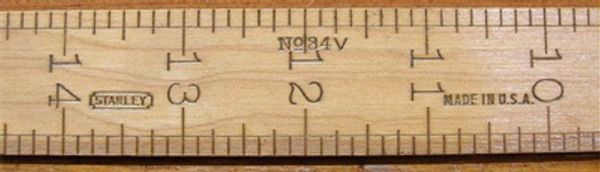 Picture of Rule, Bench, Wood, Two-Sided 1-1/2"x24"