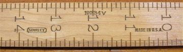 Picture of Rule, Bench, Wood, Two-Sided 1-1/2"x12"