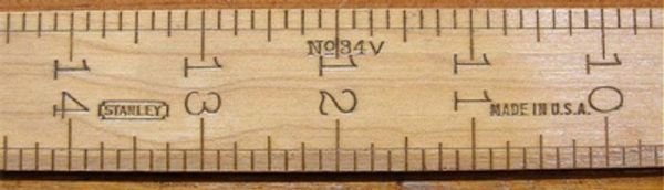Picture of Rule, Bench, Wood, Two-Sided 1-1/2"x12"
