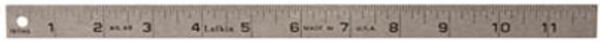 Picture of Rule, Shop, Steel 12"Lx1-1/4"W, 8th, 16th Grad