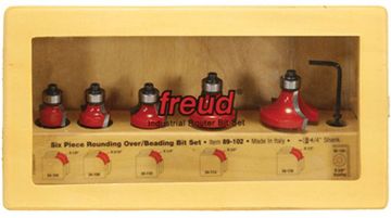 Picture of Router Bit, Carbide Tip, Roundover, Beading, 5pc 1/4" Shank