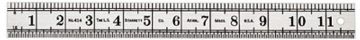 Picture of Rule, Bench, Steel 24"Lx1-1/4"W, 8th, 16th Grad