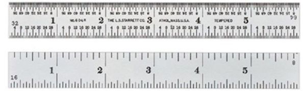 Picture of Rule, Steel 6"Lx3/4"W, 4 Graduations
