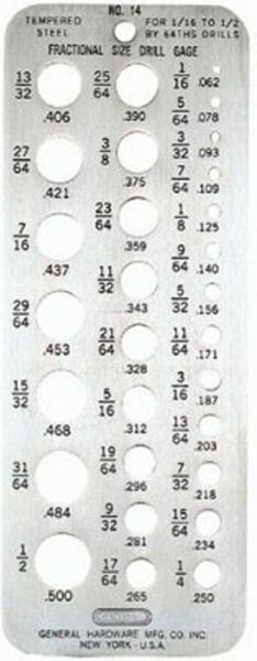 Picture of Drill, Gauge f/1/16"-1/2" Drills