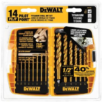 Picture of Drill Bit, Pilot Point, 14pc, w/Case 1/16"-1/2"