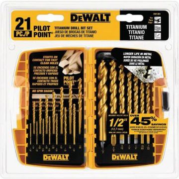 Picture of Drill Bit, Pilot Point, 21pc, w/Case 1/16"-1/2"