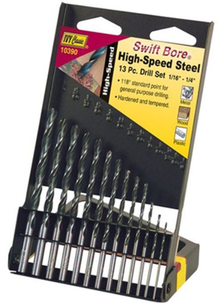 Picture of Drill Bit, HSS, Two-Tone, 13Pc, w/Index 1/16"-1/4"x64ths