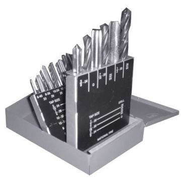 Picture of Tap & Drill, HSS, NF, 18pc 
