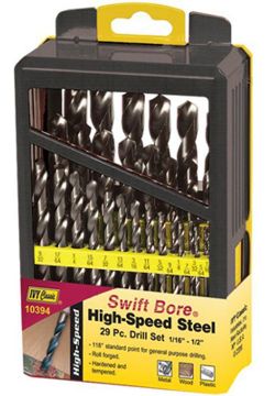 Picture of Drill Bit, HSS, Two-Tone, 25Pc, w/Index 1/16"-1/2"x64ths