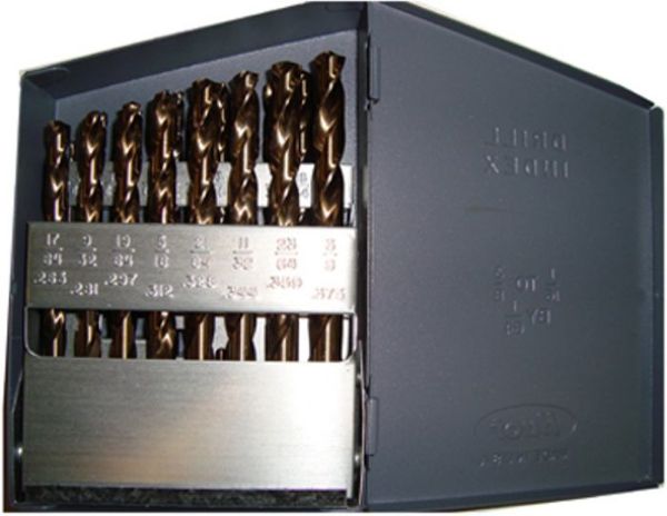 Picture of Drill Bit, Cobalt, 21pc, w/Index 1/16"-3/8"x64ths