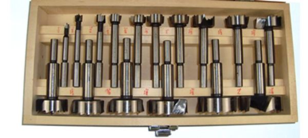 Picture of Drill Bit, Forstner, HSS, 16pc, w/Wooden Box 1/4"-2-1/8"x8th's
