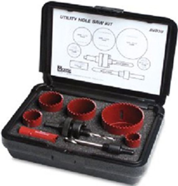 Picture of Saw, Hole, Utility, w/Case, 8pc 3/4"-2-1/2"