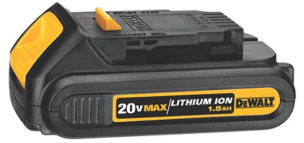 Picture of Battery, Replacement, Li-Ion, DeWalt 20V, 1.5Ah