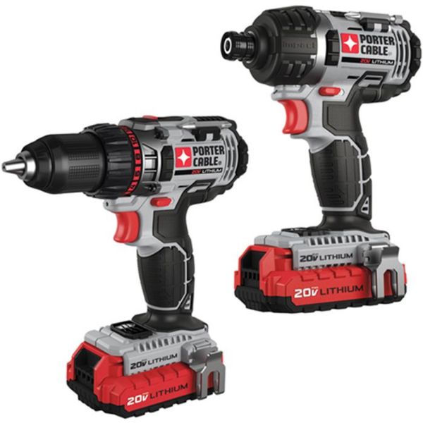 Picture of Tool Set, Cordless, Lithium Ion, 2pc 20V