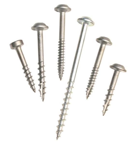 Picture of Pocket Hole Screw, Self Tapping, 250ct 2-1/2"x#8, Coarse, Washer Head