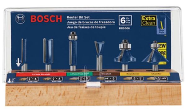Picture of Router Bit, Carbide, Multi-Purpose, 6pc 1/4" Shank