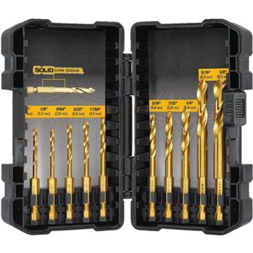 Picture of Drill Bit, Impact Ready, Titanium, 10pc 1/8"-3/8"