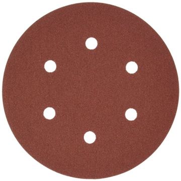 Picture of Disc, Abrasive, Hook & Loop 6", 6 Hole, 120 Grit