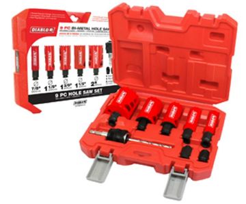 Picture of Saw, Hole, General Purpose, w/Case, 9pc 7/8" to 2"