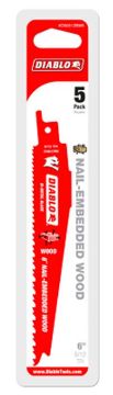 Picture of Blade, Reciprocating, Bi-Metal, Wood Cutting, pkg/5 6"Lx6/12TPIx1"W