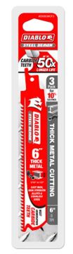 Picture of Blade, Reciprocating, Carbide Tipped, Metal Cutting, pkg/3 6"Lx8TPIx1"W
