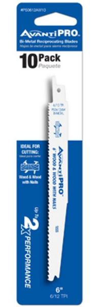 Picture of Blade, Reciprocating, Bi-Metal, Wood Cutting, pkg/10 6"Lx6/12TPIx1"W