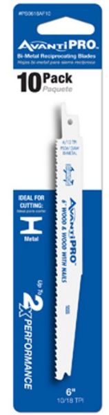 Picture of Blade, Reciprocating, Bi-Metal, Metal Cutting, pkg/10 6"Lx10/18TPIx1"W