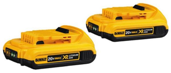 Picture of Battery, Replacement, Li-Ion, DeWalt, pkg/2 20V, 2.0Ah
