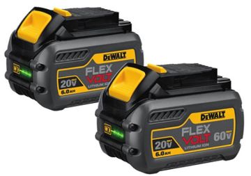 Picture of Battery, Replacement, Li-Ion, DeWalt, pkg/2 20V-60V, Flexvolt, 6.0Ah