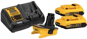 Picture of Charger, w/Adapter and 2 Batteries, DeWalt 18V - 20V, Flexvolt