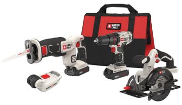 Picture of Tool Set, Cordless, Lithium Ion, 4pc 20V