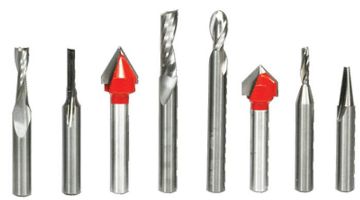 Picture of Router Bit, Carbide Tip , CNC, General Purpose, 8pc 1/4" Shank