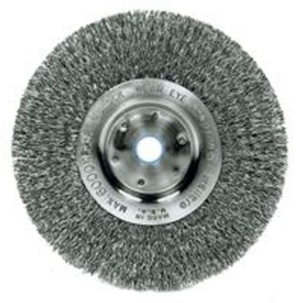 Picture of Brush, Wire Wheel, 2" Arbor Hole 8", .0118 Wire, 1"W, Medium