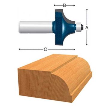 Picture of Router Bit, Carbide Tip, Beading Bit 1-1/4"D, 1/4" Shank, 3/8" Rad